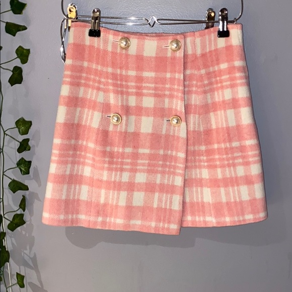 MAJORELLE Dresses & Skirts - Woman's Majorelle Pink & White Plaid Mini Skirt S